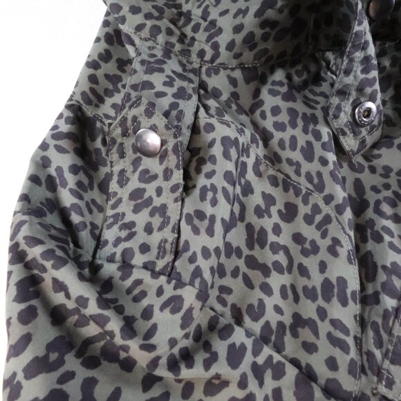 Vigoss Leopard Print Anorak Utility Cargo Outfitted Women L Olive Jacket NWT - Picture 8 of 12